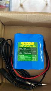 lot 17305 image: PALO 12V 5600mAh Li-ion Rechargeable Battery Pack - Retail $25