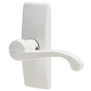 lot 14128 image: WRIGHT PRODUCTS 1.75-in White Screen Door and Storm Door Georgian Lever Latch