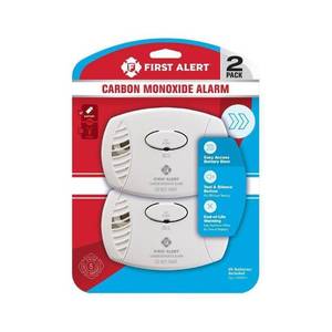 lot 14132 image: First Alert 2pk CO400CN2 Battery Powered Carbon Monoxide Detector Best CO Detector, 9-Volt Alkaline Battery Included