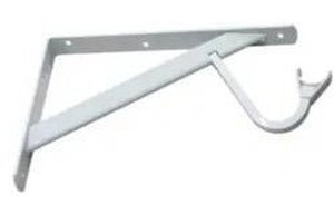 lot 14154 image: Project Source 12.84-in  x 7.99-in  Heavy Duty White Shelf bracket