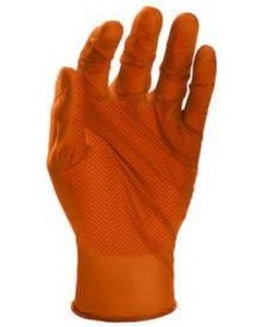 lot 14158 image: ODEN One size fits all Orange Nitrile Gloves