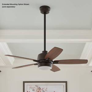 lot 14184 image: Home Decorators Collection Fawndale 46 in. Indoor Integrated LED Bronze Ceiling Fan