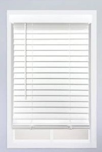 lot 14187 image: allen  roth  2-in Cordless Room Darkening Faux wood Horizontal blind, 30x72, White