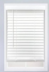 lot 14188 image: allen  roth  2-in Cordless Room Darkening Faux wood Horizontal blind, 30x72, White