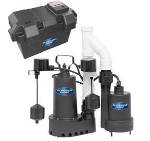lot 14207 image: Superior Pump Pre-Assembled Emergency Backup Sump Pump System, (Incomplete)