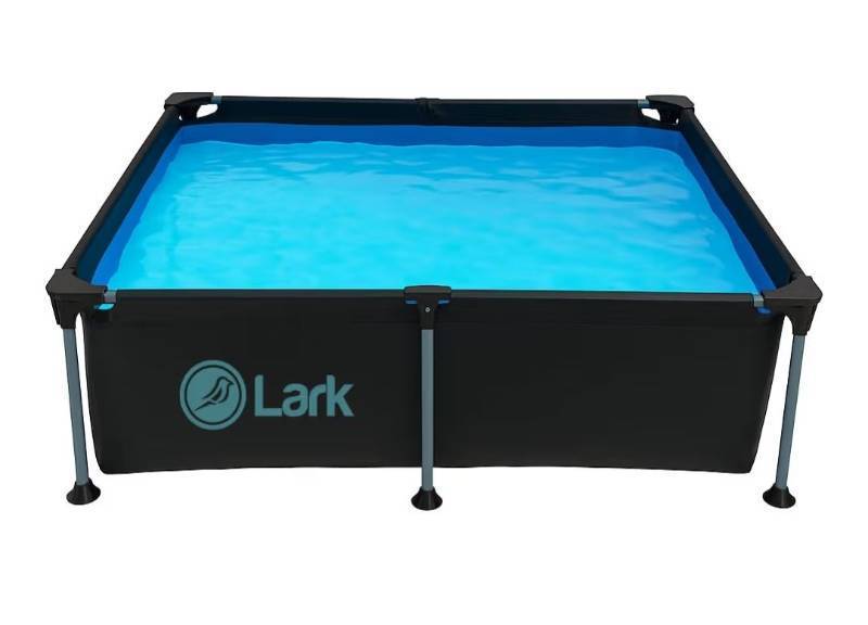 lot 4091 image: Lark 6 ft x 4 ft x 16.5 inches Above Ground Metal Frame Pool Puncture-Resistant 3-Ply Vinyl &amp Mesh Materials Quick Setup Patio Backyard - No Pump Included