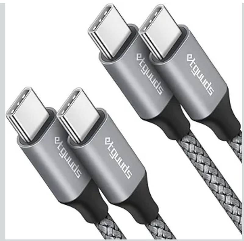 lot 1119 image: etguuds USB C to USB C Cable 2ft, 2-Pack 60W USBC to USBC Cord, Type C to C Charger Cable Fast Charging for iPhone 17 16 15 Pro Max Plus Air, Samsung Galaxy S25 S24 S23, for MacBookiPad, Pixel