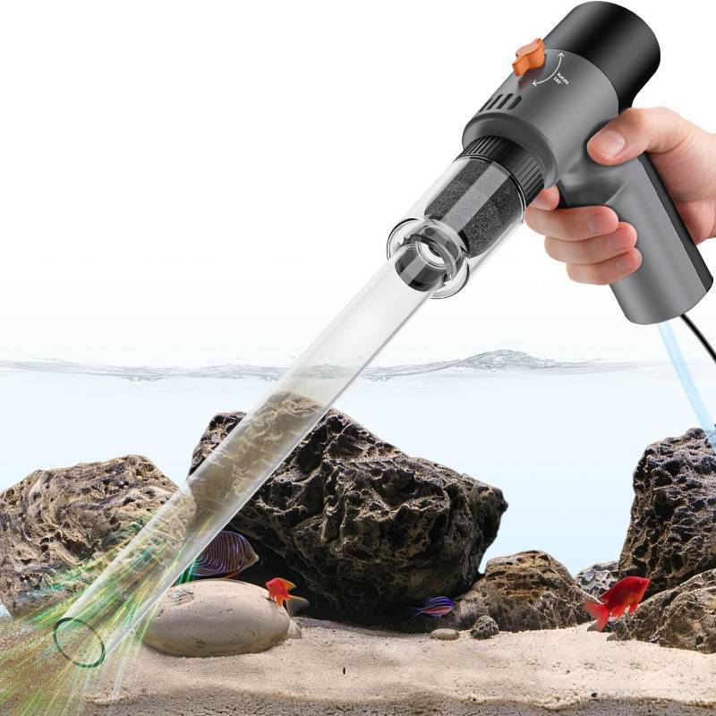 lot 4220 image: VIPASKA Electric Aquarium Gravel Cleaner Kit with High Pressure Strong Suction, 6-in-1 Multifunction Fish Tank Vacuum Cleaner and Water Changer for Aquarium, Gravel Vacuum with Sand Filter Tools