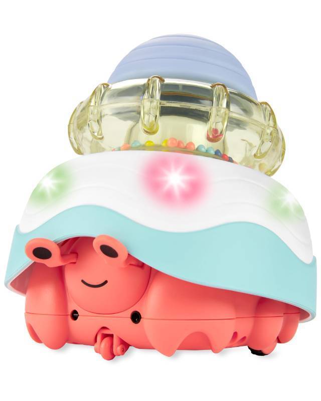 lot 4372 image: Skip Hop Baby Crab Crawl Toy Stack &amp Crawl 4-in-1 Sensory Development Infant Tummy Time Toy with Lights Sounds and Music Age 5m
