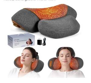 lot 1778 image: Neck Massager Pillow, 3-in-1 Neck Massager, Traction Massage with Heat