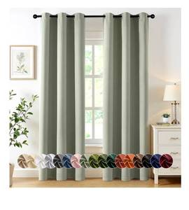 lot 1780 image: MIULEE Blackout Curtains for Bedroom Living Room 2 Panels, Thermal Insulated Room Darkening Drapes Grommet Noise Reducing Light Blocking Window Treatments 84 Inches Long 40x84 Inch Sage Green