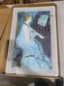 lot 1801 image: Young Girls at the Piano canvas 16x24