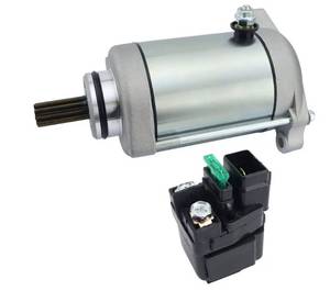 lot 1818 image: Starter Motor & Relay for Suzuki QuadRunner 500 98-02, QuadMaster 500 00-01, DR650SE 96-20, for Arctic Cat 400 2x4 4x4 98-02, 500 4x4 Auto 00-03, 500 4x4 Manual 03, 31100-44D10 3545-024