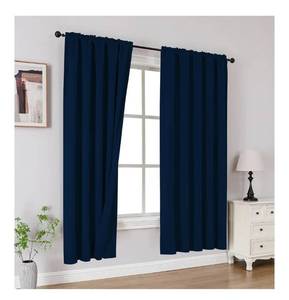 lot 1821 image: CUCRAF Navy Blue Blackout Curtains 63 Inches