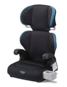 lot 1828 image: Cosco Kids Pronto Trend Belt-Positioning Toddler Booster Car Seat, Spindrift black and pink