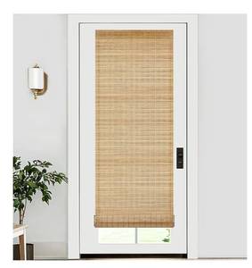 lot 1846 image: LazBlinds No Tools No Drill Bamboo Roller Shades, Cordless Bamboo Blinds, Light Filtering Roll Up Blinds for Windows, French Door, Porch or Patio Privacy Screen, 26 W x 70 H, Brown206