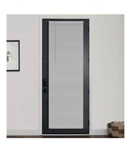 lot 1849 image: LazBlinds 1 Vinyl Mini Blinds for Doors, Cordless French Door Blinds for Privacy, Light Filtering Privacy Horizontal Shades for Front Door Patio Sidelight Glass Door, 22 W x 72 H, Grey