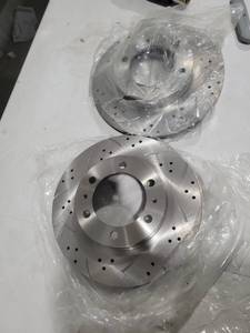 lot 1857 image: DRILLED SLOTTED ROTORS 2pcs