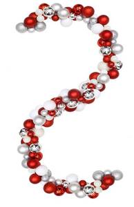 lot 1863 image: 6 Feet Christmas Garland Balls Ornaments
