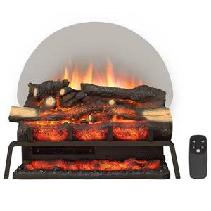 lot 1868 image: Free Standing 23 in. Oak Electric Fireplace Logs, Heater&nbsp