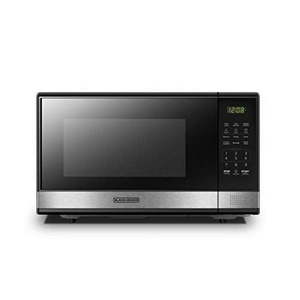 lot 1895 image: BLACKDECKER EM031MB11 Digital Microwave Oven with Turntable Push-Button Door  Child Safety Lock  1000W  1.1cu.ft  Black & Stainless Steel  1.1 Cu.ft
