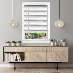 lot 1880 image: GII Cordless Morningstar 1 Inch Vinyl Mini Blind Pearl White 34x64