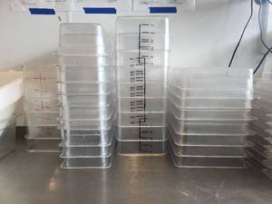 lot 5021 image: Commercial Food Storage Container Set with Measurement Markings