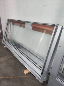 lot 5031 image: Commercial Aluminum Window Frames with Double Pane Glass