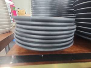 lot 5071 image: Set of 8 Small Gray Acopa Brand Melamine Dishes