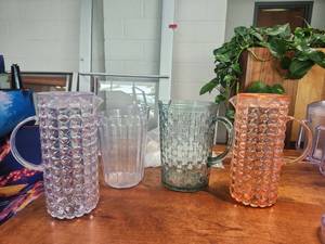 lot 5212 image: Textured Glass Pitcher Collection