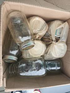 lot 5221 image: Ball Mason Glass Canning Jars Collection with Lids