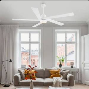 lot 9656 image: Avagail 54-inch 5-Blades Indoor Ceiling Fan with Remote Black