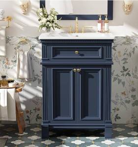 lot 9658 image: 24 inch bath vanity combo black