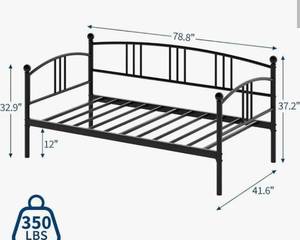 lot 9663 image: Garvee Twin Daybed Sofa Bed Frame