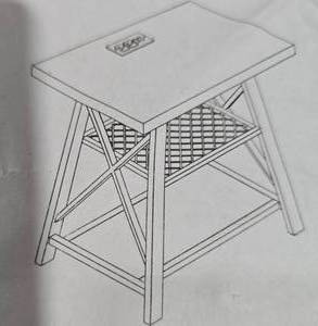 lot 9669 image: Side Table With Charging Ports