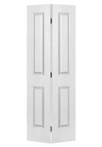 lot 9682 image: Masonite Bi-Fold 2-Panel Door, Wood, Primed White, 36X80 In.