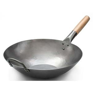 lot 9734 image: Craft Wok Flat Bottom 14 inches Carbon Steel Wok  731W316