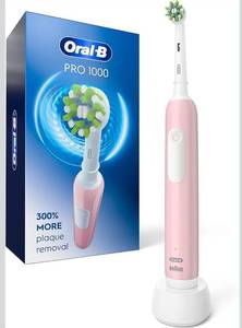 lot 9776 image: Oral-B Pro 1000 Rechargeable Electric Toothbrush, Pink