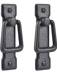 lot 9799 image: 2 Pack Vintage Cabinet Handles, Black Drawer Pulls, Zinc Alloy Hardware Knobs with Screws for Kitchen, Dresser, Cabinet