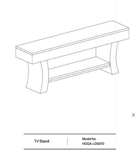 lot 9681 image: Tv Stand hoga-LD0070 70 inch