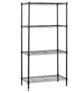 lot 9810 image: 4 tier Black Metal Shelf