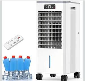 lot 9814 image: VeRosky Portable Air Conditioners, 3-in-1 Evaporative Air Cooler with Remote, 2-Gal Water Tank, 4 Modes & 3 Speeds, Quiet Windowless Swamp Cooler for Bedroom, Room, Office, Small Spaces(White)