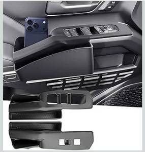 lot 9843 image: Double Door Side Organizer Storage Box for Toyota Tacoma 2026 2025 2024 4th Gen & Toyota 4Runner 2026 2025 6th Gen, Interior Accessories 2 Pack Door Side Insert Tray, Black