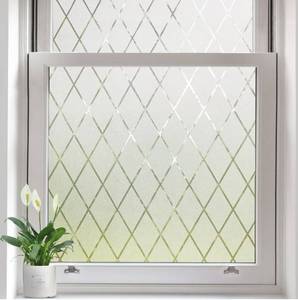 lot 9849 image: Privacy Window Film Day & Night, Static Cling Frosted Glass Window Film, 99% UV Blocking, No Glue Removable Window Covering for Bathroom Bedroom Kitchen Office (45.2 x 78.7 in)
