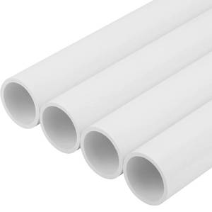 lot 9853 image: 4Pcs 1-12 Inch PVC Pipe 17 Long White Sch40 Industrial PVC Pipes for Home DIY, Greenhouse, Garden, Farm, Workshop, Furniture Grade(1.50 x 17L)