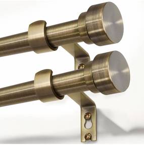 lot 9860 image: Lootkell 2 Pack Bronze Curtain Rods for Windows 28 to 48 Inches Adjustable Length Heavy Duty 1 Diameter Window Curtain Rod with Solid Metal Finials for Outdoor Farmhouse Bedroom Kitchen Living Room
