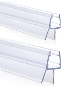 lot 9864 image: Kinrinjinlin Frameless Shower Door Seal Strip, 2PCS Super Clear 36 Inch Long, 516 (8mm) Thick Glass, Polycarbonate, Transparent