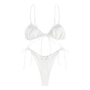 lot 9900 image: ZAFUL Womens High Cut Thong Bikini Set Swimsuits Cami String Sexy Bathing Suit Small