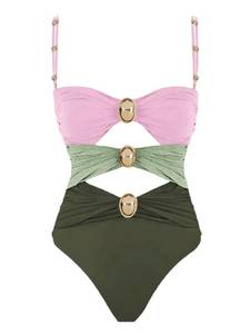lot 9905 image: Narecte Gorgeous One Piece Swimsuit Women 2025 Womens Swimsuits Bathing Suit for Women Swimsuits One Piece Womens Bathing Suits Tummy Control Sexy Contrast Color Hollow Out Womens One-Piece Blue L