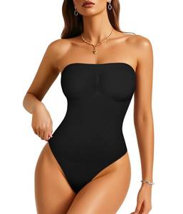 lot 9925 image: Irisnaya Strapless Shapewear Bodysuit for Women - Tummy Control body suit Tube Top seamless thong bodysuit 3XL